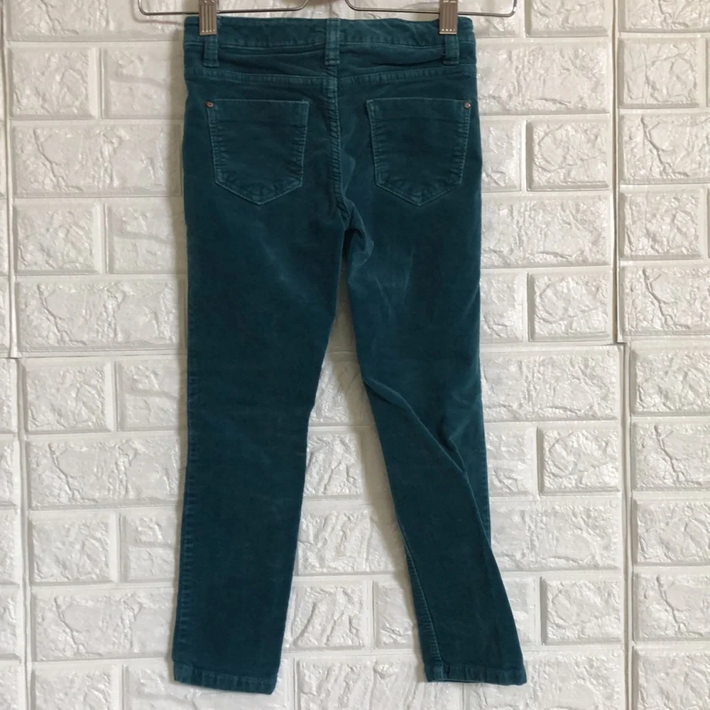 Denim Co. Teal velour girls skinny pants‎